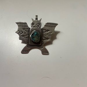 Turquoise Bat Pendant
